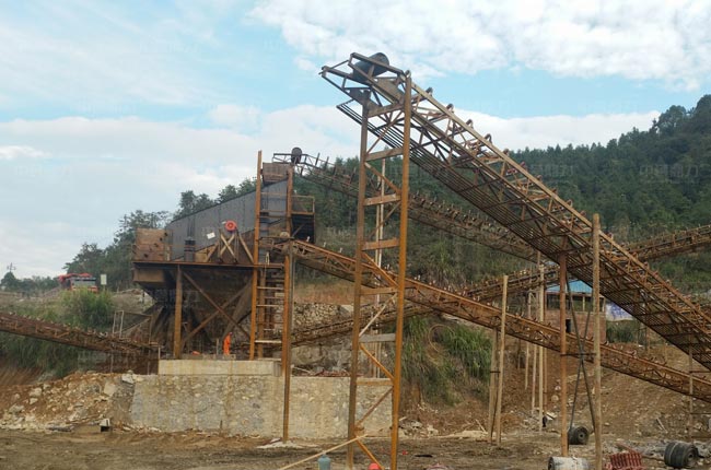 江西萍乡龙山矿业日产6千吨骨料生产线