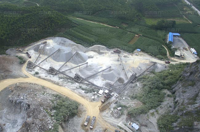 广西来宾时产700-800吨固定式砂石料生产线