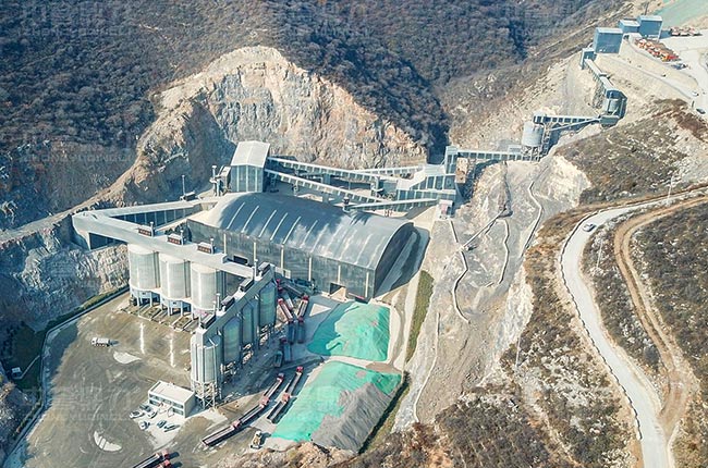 山西鑫祥源石灰岩矿时产800吨制沙生产线
