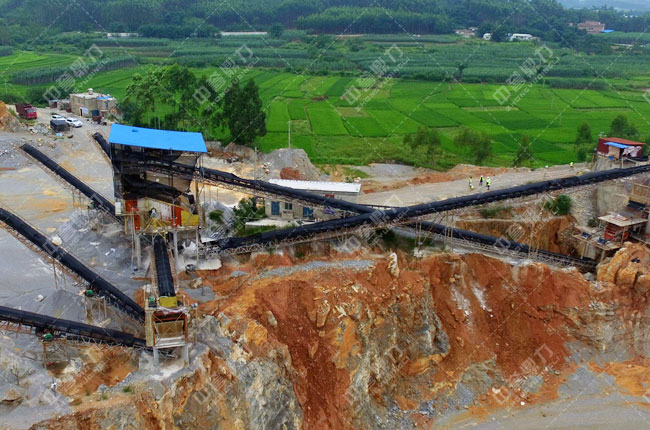 广西南宁华日矿业时产500吨白云石破碎生产线