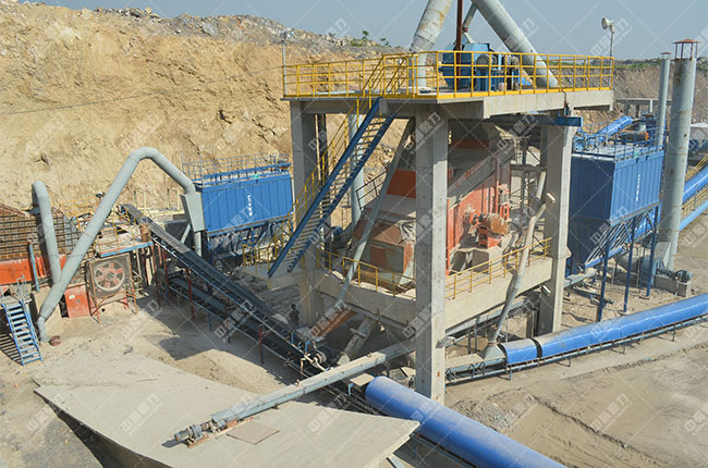 河北邯郸时产300吨破碎生产线现场案例展示4