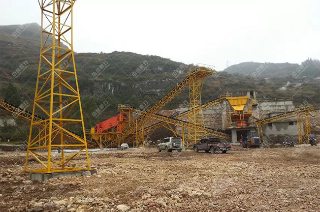 贵州贵阳一建时产1200吨砂石骨料生产线现场案例展示4