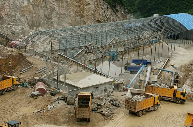 贵州六盘水立志砂石公司时产800吨砂石生产线