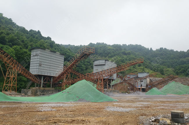 江西萍乡上石采石场时产300吨碎石生产线