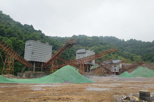 江西萍乡上石采石场时产300吨碎石生产线