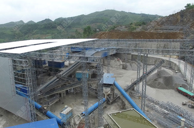 华福双三水泥建材时产800-1000吨骨料生产线