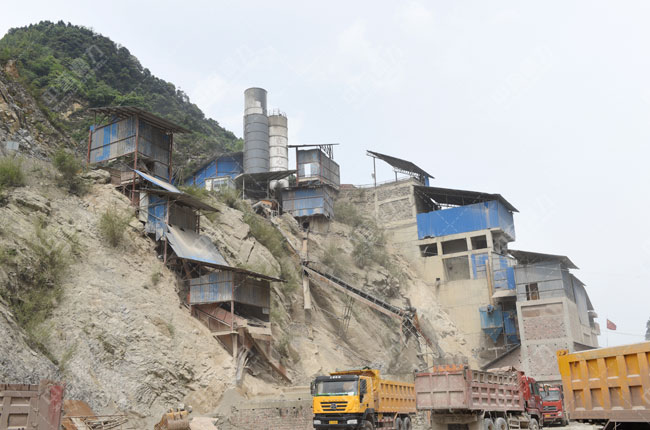 四川乐山市龙门溪矿业时产400吨石料生产线