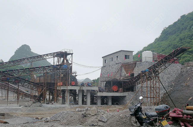 广西来宾日产8000吨石子破碎生产线